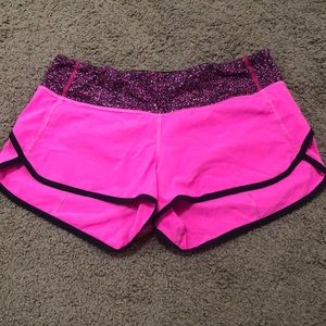 lululemon hot pink shorts !